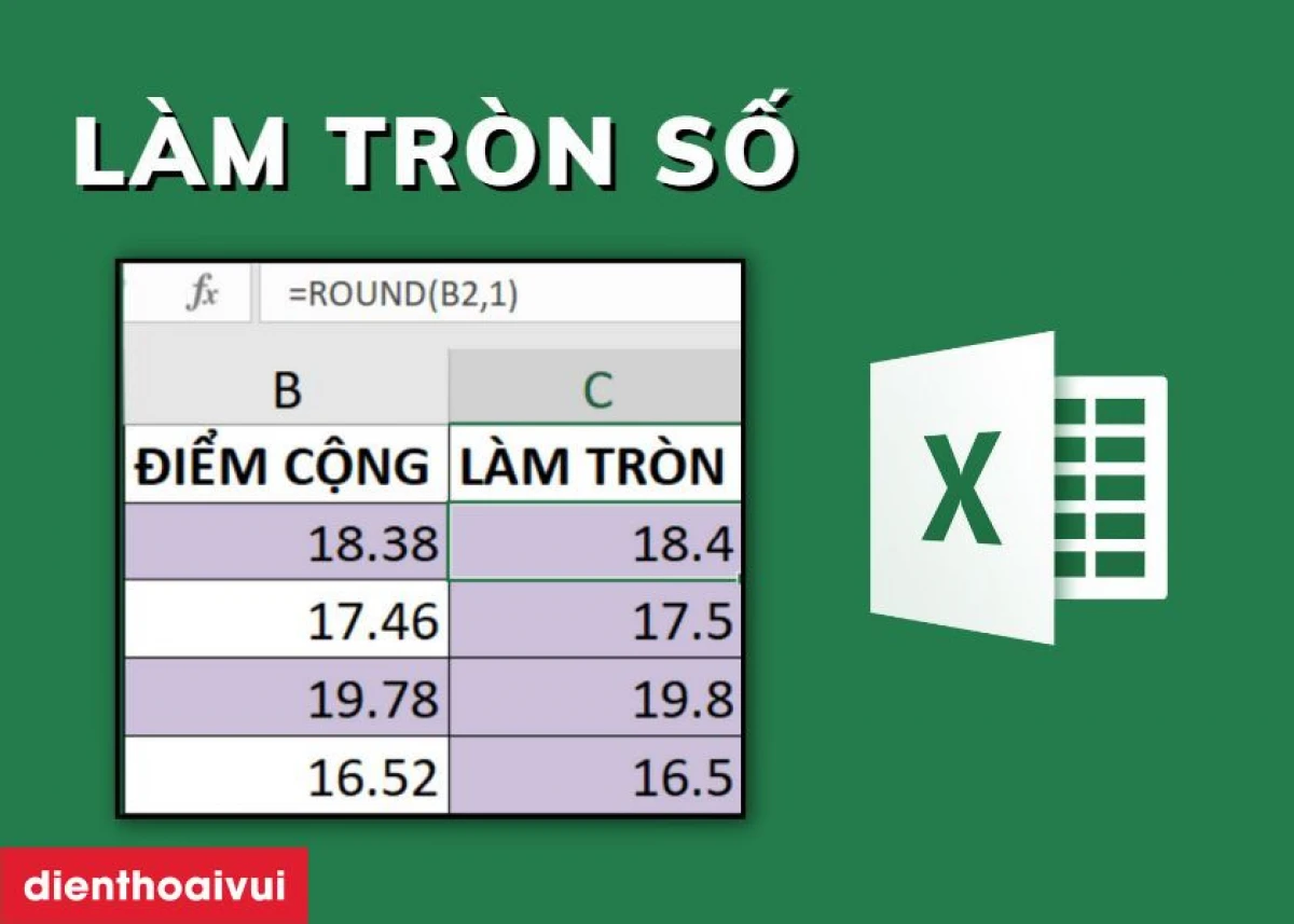 Cách làm tròn số trong excel với hàm cơ bản