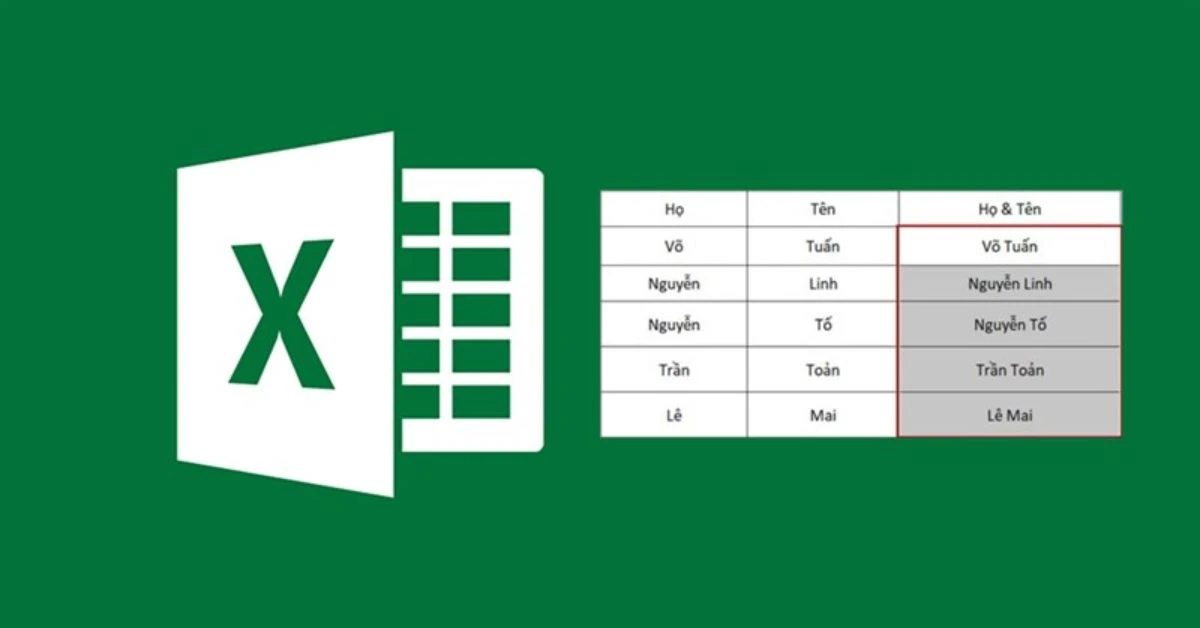 Các cách gộp ô khác nhau trong Excel