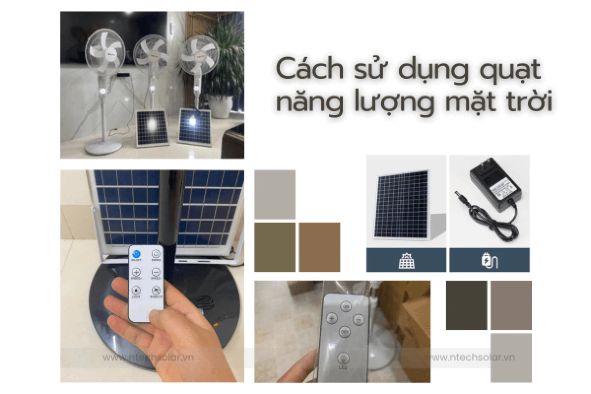 Cách sử dụng quạt tích điện năng lượng mặt trời