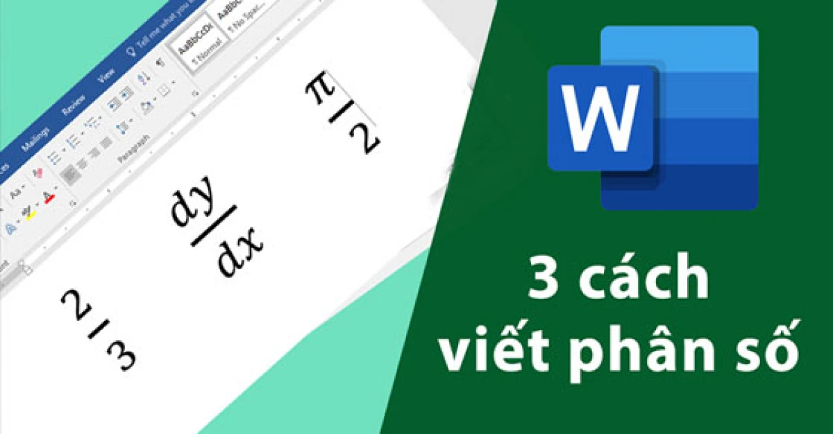 Cách viết phân số đơn giản trong Word