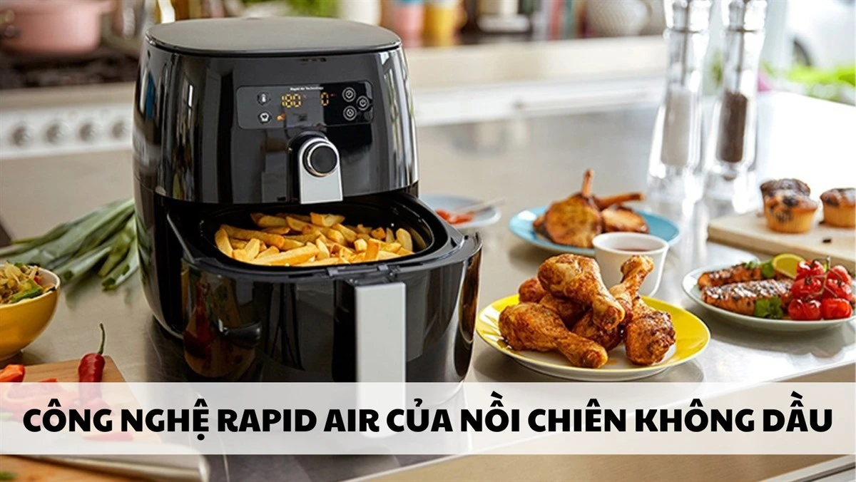 Nồi chiên không dầu Sunhouse công nghệ Rapid Air