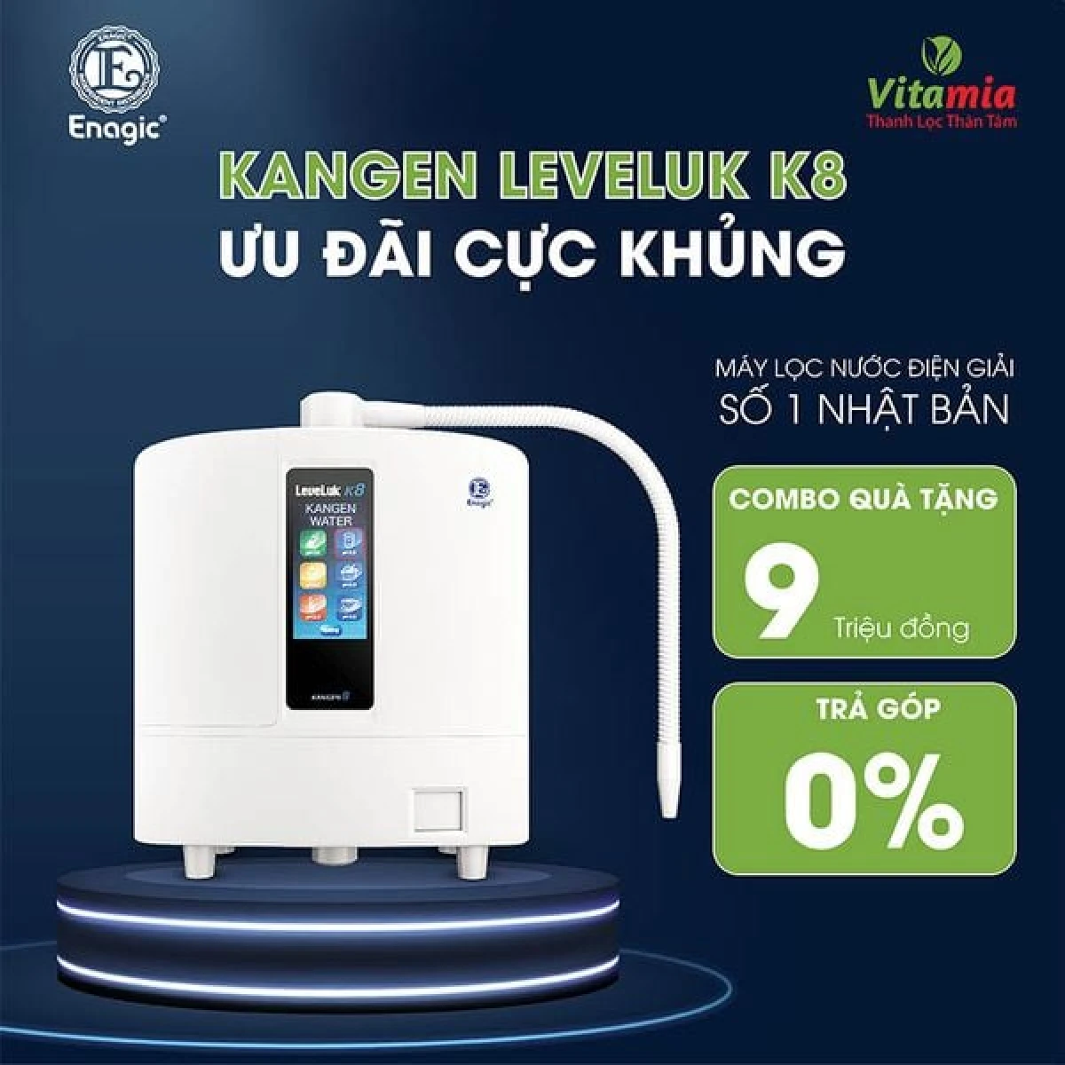 Lợi ích nước ion kiềm từ máy Kangen K8