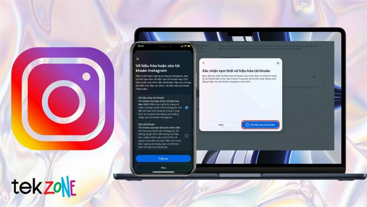 Cách tạm ngưng tài khoản Instagram trên web