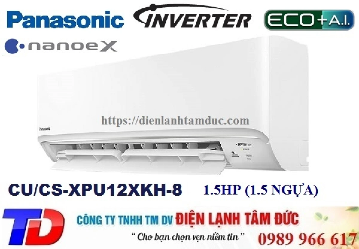 Máy lạnh Panasonic Inverter 1.5 HP tính năng thông minh