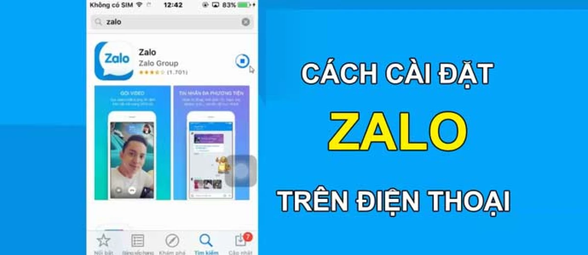 Cài đặt lại ứng dụng Zalo trên điện thoại