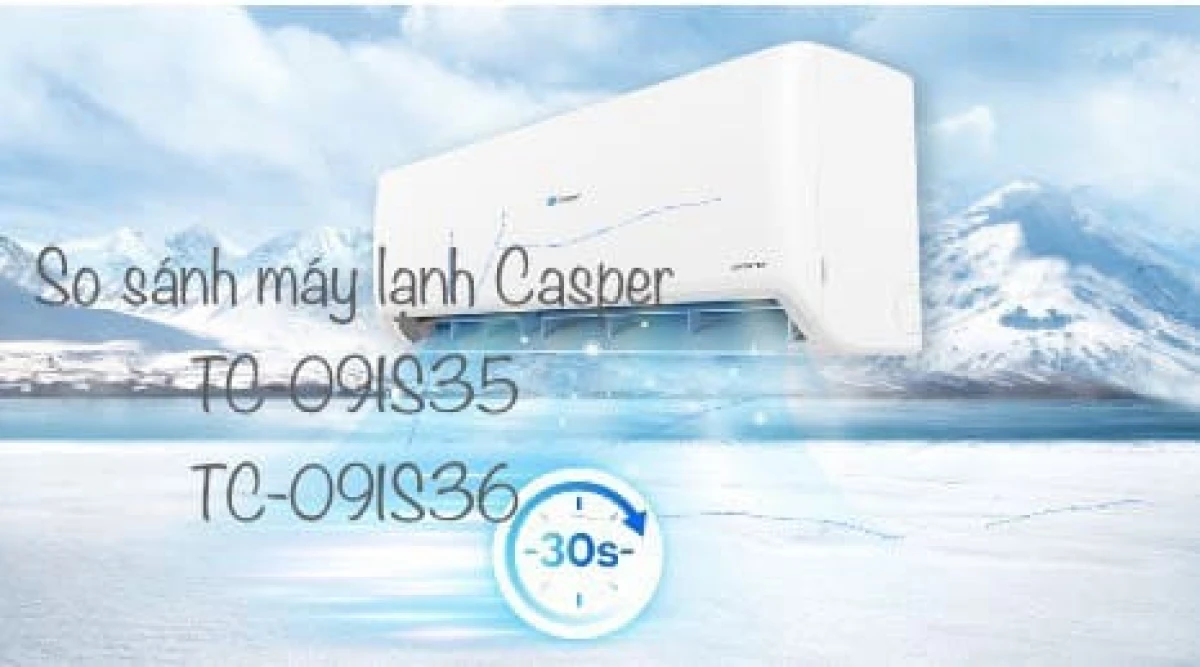 Máy lạnh Casper Inverter 1HP TC-09IS35: So sánh với các sản phẩm khác