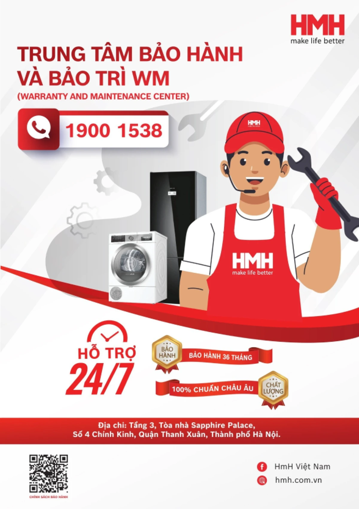 Đăng ký bảo hành máy giặt Bosch online