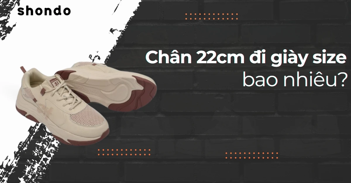 Bảng quy đổi size giày cho chân 22cm