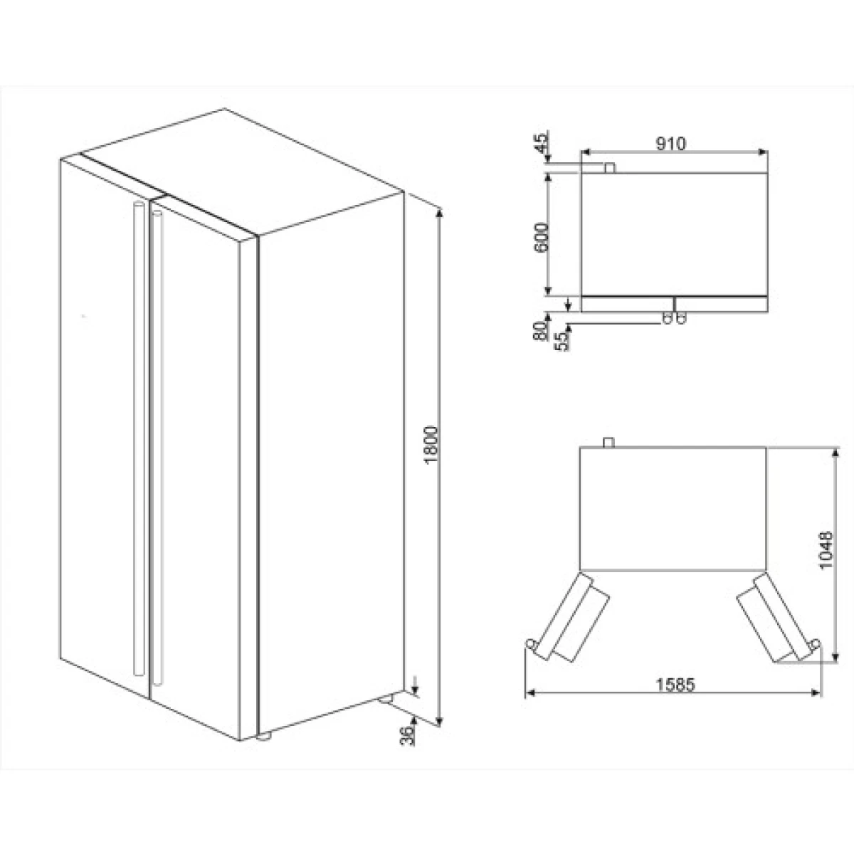 Chọn kích thước tủ lạnh side by side phù hợp với không gian bếp