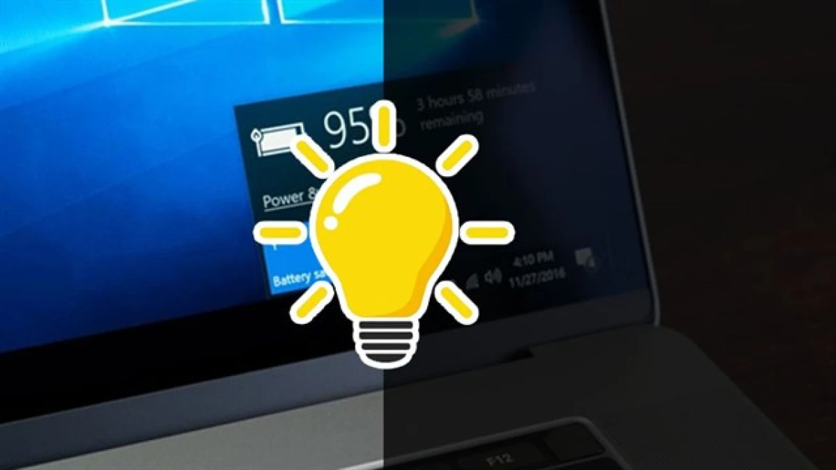 Cách tăng độ sáng màn hình PC khi không có phím tắt