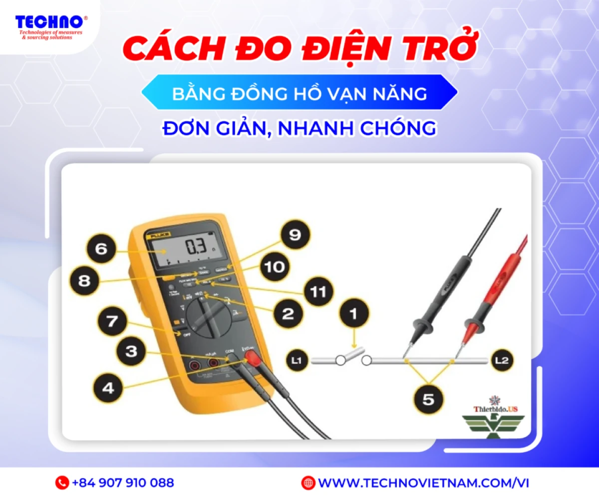 Người dùng đo điện trở của linh kiện bằng đồng hồ vạn năng