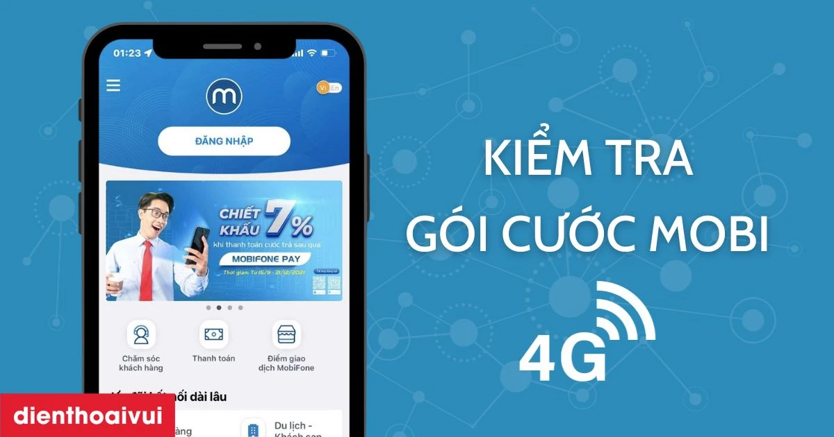 Kiểm tra gói cước Mobi qua website và ứng dụng