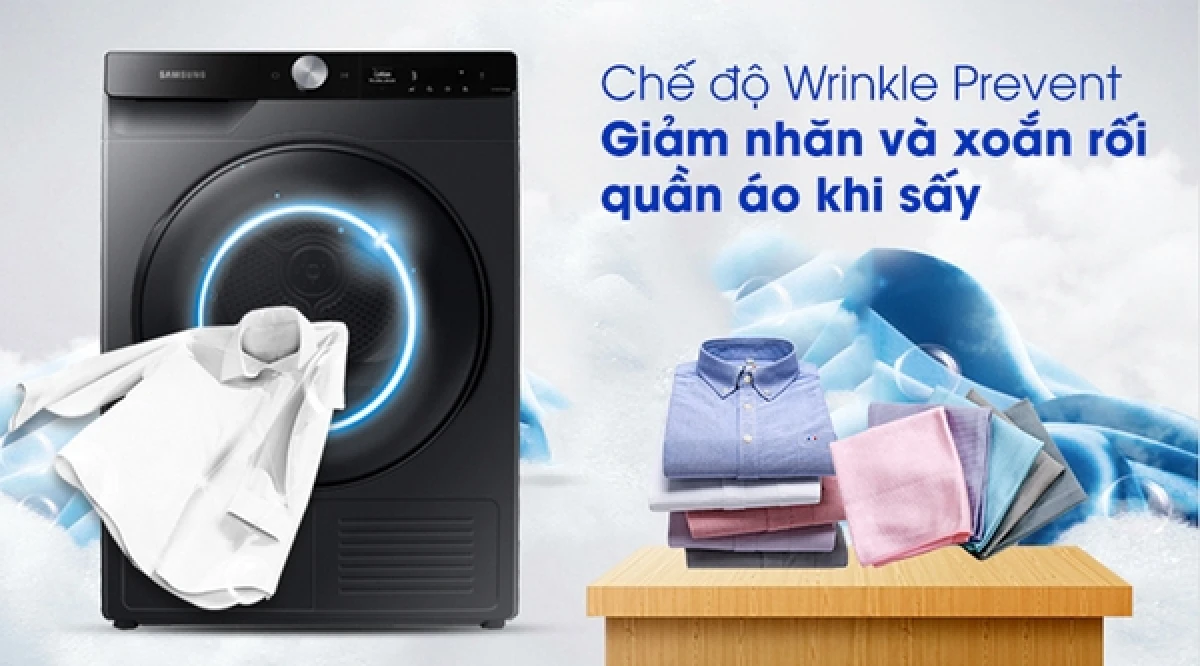 Tủ sấy quần áo Samsung với công nghệ sấy không khí nóng