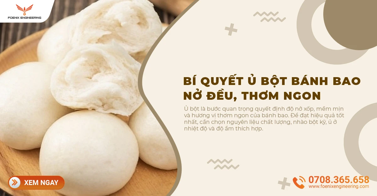 Nhào bột và ủ bột để làm bánh bao