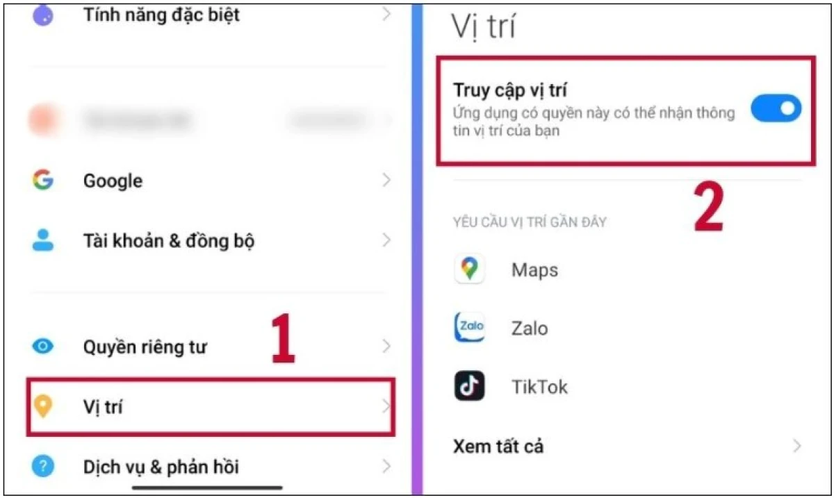 Gửi định vị qua Zalo trên điện thoại