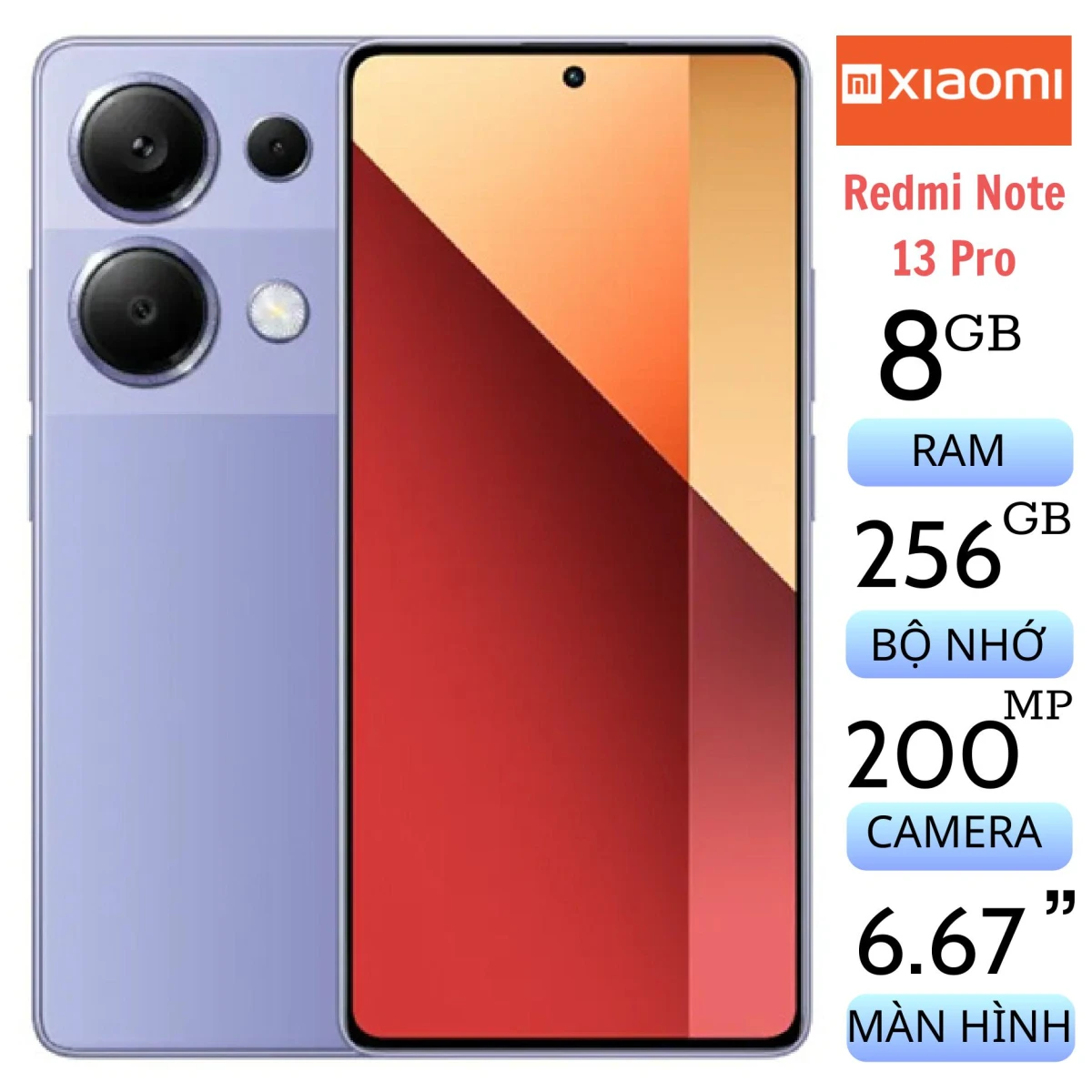 Màn hình AMOLED trên Redmi Note 13 Pro 4G hiển thị sắc nét
