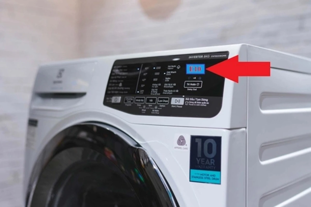 Nguyên nhân phổ biến gây lỗi E10 máy giặt Electrolux