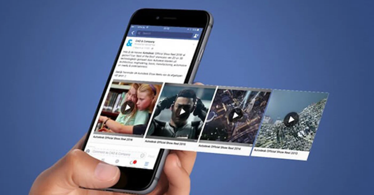 Người dùng đang thao tác cách lưu video trên FB bằng điện thoại