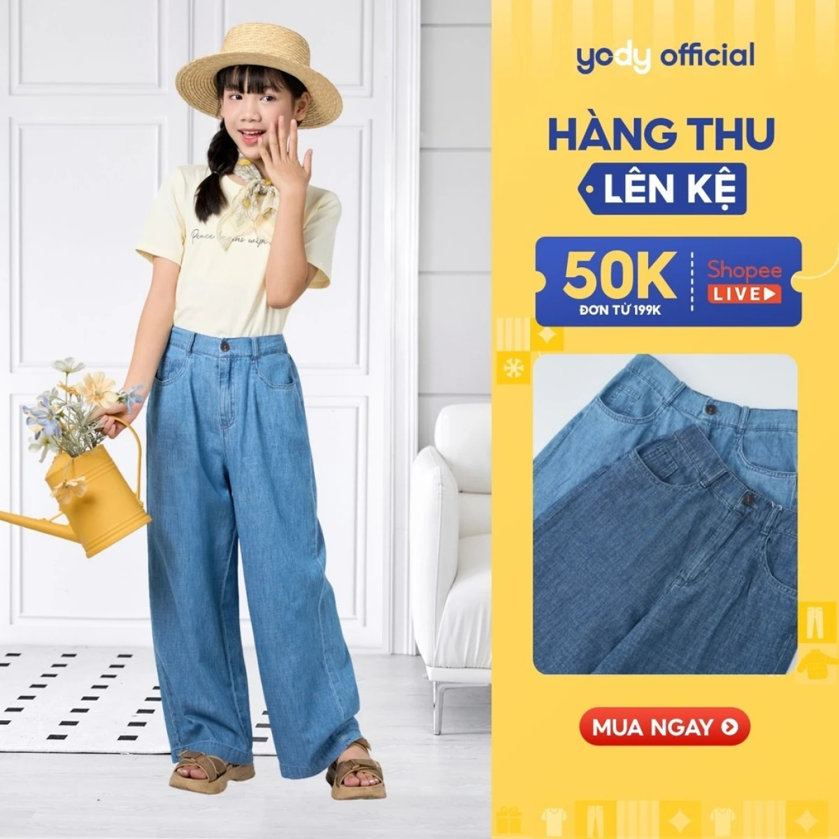 Trang phục thời trang dạo phố chất liệu denim cá tính