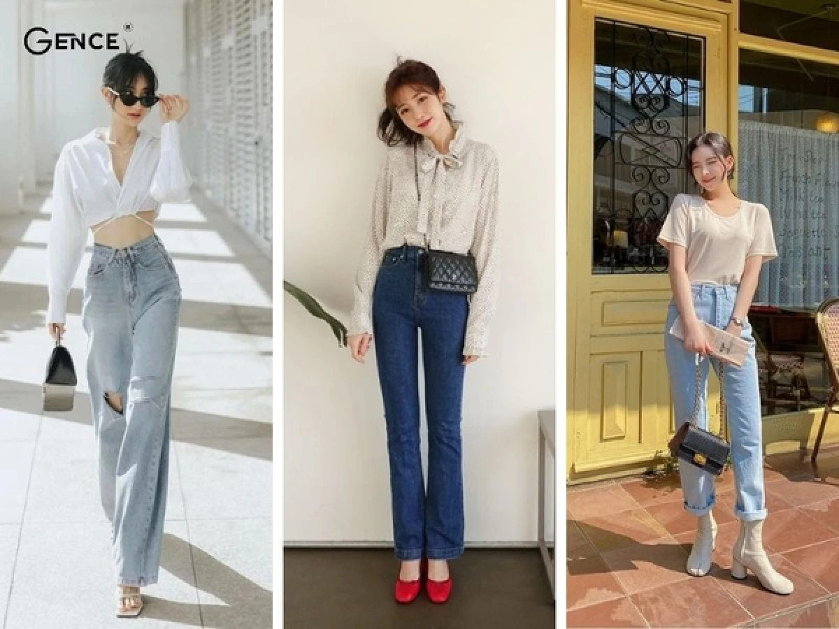 Cô gái diện áo tank top phối cùng quần jean phong cách trẻ trung