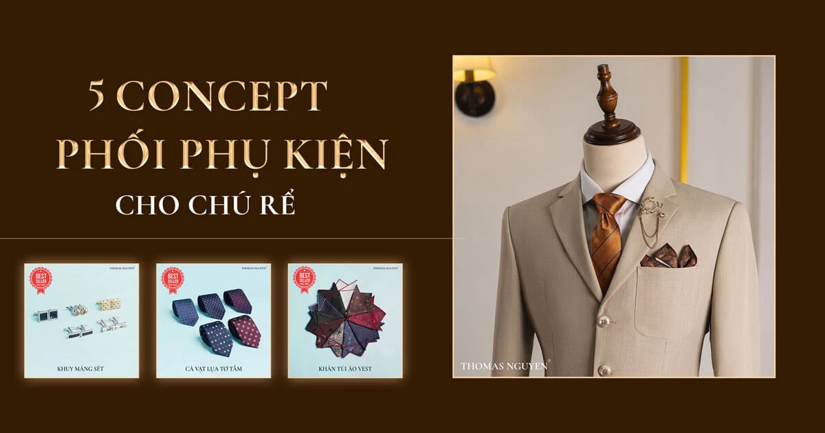 Phụ kiện cưới sang trọng cho cô dâu chú rể